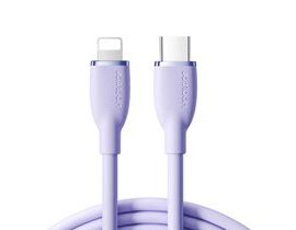 Kabel barevný 30W USB C k Lightning SA29-CL3 / 30W / 1,2m (fialový)