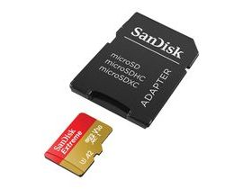 Paměťová karta SANDISK EXTREME microSDXC 128 GB 190/90 MB/s UHS-I U3 ActionCam (SDSQXAA-128G-GN6AA)