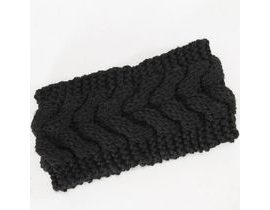 Zimné pletené nárazník - čierna