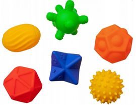 Edukační, senzorické barevné míčky/ježečci Hencz Toys, 6ks v krabičce