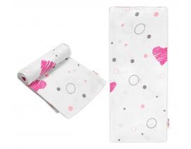 Dětská plenka Premium tetra/bavlna, 70 x 80 cm - I love Girl Baby Nellys, růžová/bílá