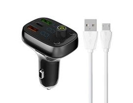 LDNIO Bluetooth C704Q 2USB, USB-C Vysílač FM + kabel MicroUSB