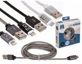 Nabíjecí kabel USB pro iPhone, cca 2 m,