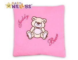 Baby Nellys Polštářek 40x40 Teddy Bear - sv. růžový