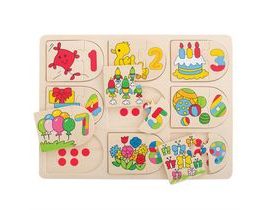 Bigjigs Toys Obrázkové počítacie puzzle