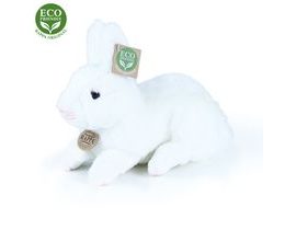 Plyšový králik biely ležiace 23 cm ECO-FRIENDLY