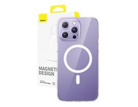 Magnetické pouzdro na telefon pro iP 14 Pro Max Baseus OS-Lucent Series (čiré)