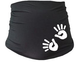 Těhotenský pás s ručičkami, vel. L/XL - černý, Be MaaMaa