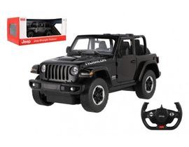 Auto RC Jeep Wrangler Rubicon Black Plastic 29cm 2,4GHz diaľkový ovládač. OVL. Batéria v boxe 44x19x26cm