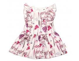 Baby Nellys Letní šaty s krátkým rukávem Motýlci - růžové