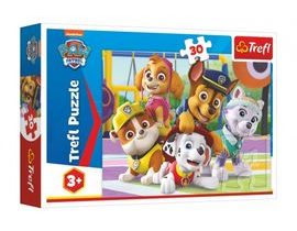 Puzzle Tlapková patrola vždy včas/Paw Patrol 27x20cm 30 dílků v krabičce 21x14x4cm