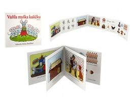 Kniha Leporelo Cz text varená myš jelly 16x12,5 cm 24m+