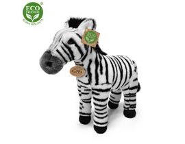 Plyšová zebra stojící 30 cm ECO-FRIENDLY