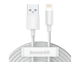 Baseus Simple Wisdom Data Cable Kit USB to Lightning 2.4A (2PCS/Set）1.5m - bílý