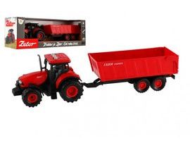 Traktor Zetor s valníkem plast 36cm na setrvačník na bat. se světlem se zvukem v krabici 39x13x13cm