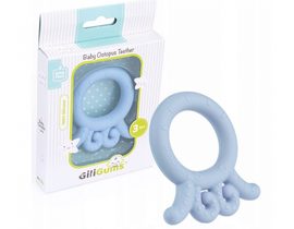 GiliGums Dětské silikonové kousátko Baby Octopus Teether, 3m+, sv. modrá, 1 ks