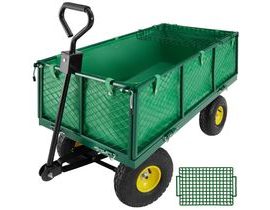 Tectake 401418 Garden Charf s košom 550 kg - zelený zelený kov