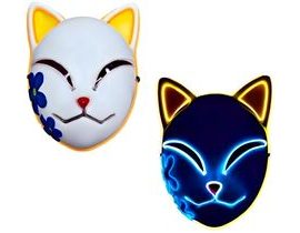 Kočka manga anime svítící maska