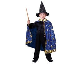 Detský kostým čarodejnícky plášť čierny