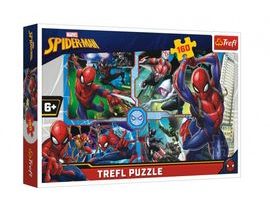 Puzzle Spiderman zachraňuje Disney koláž 41x27,5cm 160 dílků v krabici 29x19x4cm