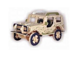 Woodcraft Drevené 3D Jeep