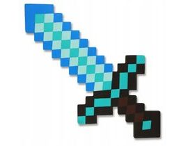 Diamantový meč Minecraft 60 cm pěnový