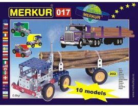 Stavebnica MERKUR 017 Kamion 10 modelov 202ks v krabici 26x18x5cm Cena za 1ks