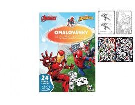 Omalovánky se samolepkami A4 Marvel 21x30cm