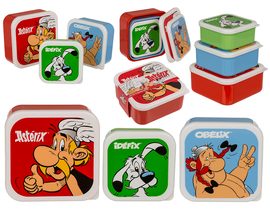 Obědový set tří boxů: Asterix, Obelix a Idefix