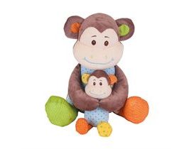 Bigjigs Baby Textilná postavička opička Cheeky veľká