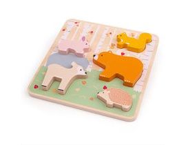 Bigjigs baby drevené puzzle woodland