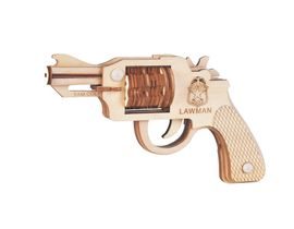 Woodcraft Dřevěné 3D puzzle Zbraň na gumičky Revolver Colt