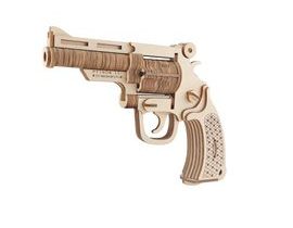 Woodcraft Dřevěné 3D puzzle Revolver M19