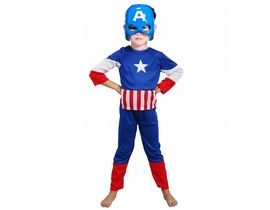 Dětský kostým Kapitán Amerika s maskou 110-122 M