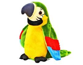 Interaktivní mluvící papoušek - zelený