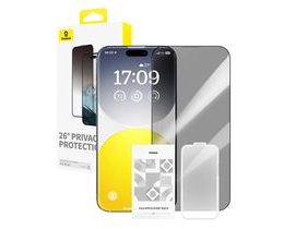 Ochrana soukromí Tvrzené sklo Baseus Diamond iPhone 15