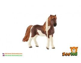 Kůň domácí Shetlandský pony zooted plast 12cm v sáčku