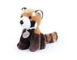 Plyšová panda červená sedící 18 cm ECO-FRIENDLY