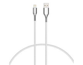 Kabel Lightning na USB Cygnett Armoured 2,4A 12W 0,1 m (bílý)