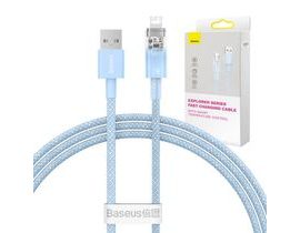 Rychlonabíjecí kabel Baseus Explorer USB na Lightning 2,4A 1M (modrý)