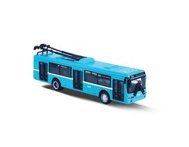 Kovový trolejbus DPO Ostrava modrý 16 cm