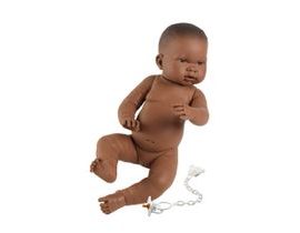 Llorens 45004 Novonarodené malé dievčatko - realistická bábika Baby Black Race s celkovým telom - 45 cm