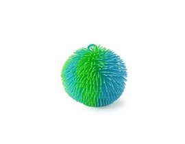 SPORTO Střapatý duhový míč se světlem - zeleno modrý