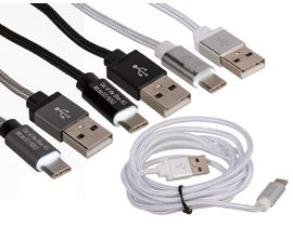 Nabíjací kábel USB pre typ C, cca. 2 m,