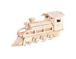 Woodcraft Drevené 3D puzzle lokomotíva