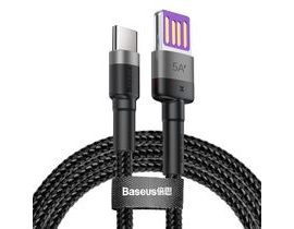 Baseus Cafule USB-C kabel Huawei SuperCharge, QC 3.0, 5A 1m (černý šedý)