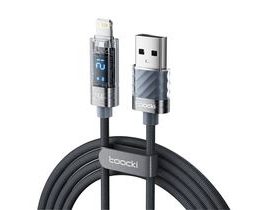 Nabíjecí kabel Toocki A-L, 1m, 12W (šedý)