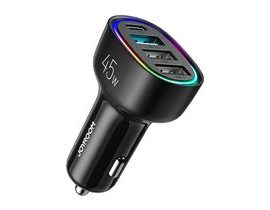 Nabíječka do auta Joyroom JR-CL09, 4 porty, 1x USB-C PD, 1x QC3.0 USB, 2x USB (černá)