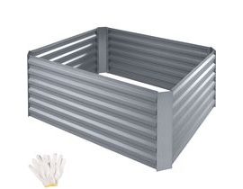 Tectake 403446 Vyvýšená Salvia 600L Galvanizovaná 120x90x57cm - strieborná strieborná oceľ