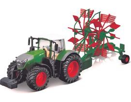 Bburago 1:50 Farm Traktor Fendt 1050 Vario with Whirl Rake